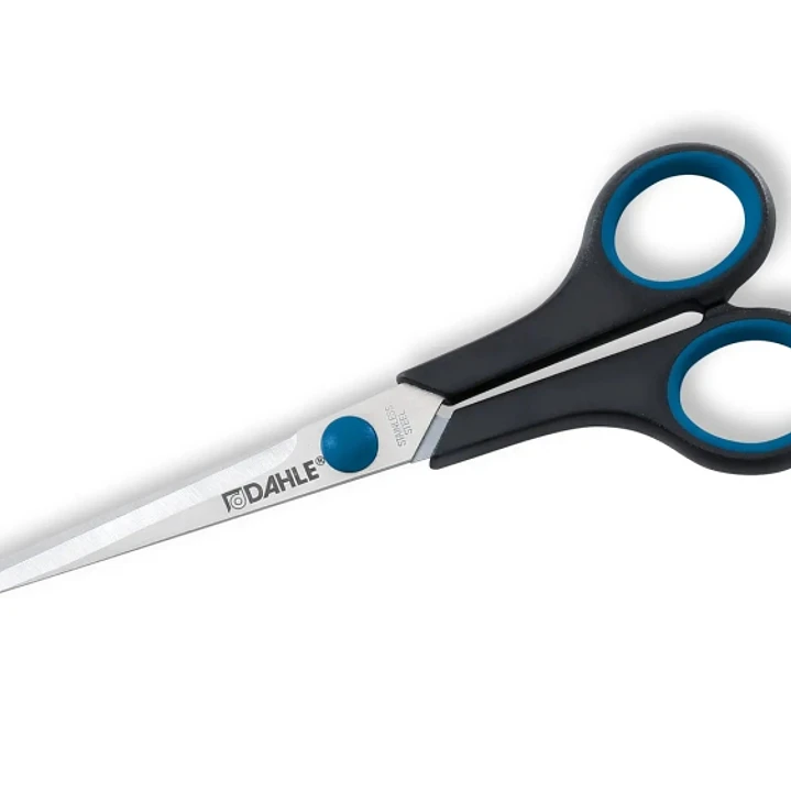 Dahle 54407 Office Comfort-Grip Tijeras de Acero Templado 18cm - Hojas Afiladas - Mangos Revestidos de Goma 1