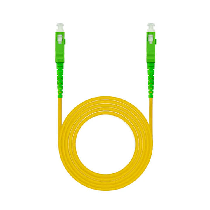 Nanocable Cable Fibra SC/APC-SC/APC Monomodo LSZH  5m - Color Amarillo 1