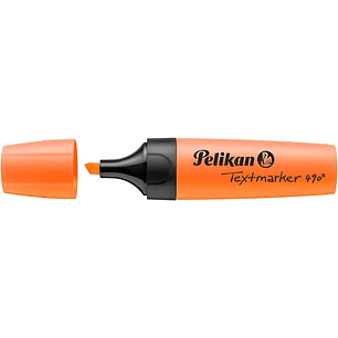 Pelikan Subrayador Textmarker 490 - Base de Agua - 3 Anchos de Trazo - Color Naranja Fluorescente