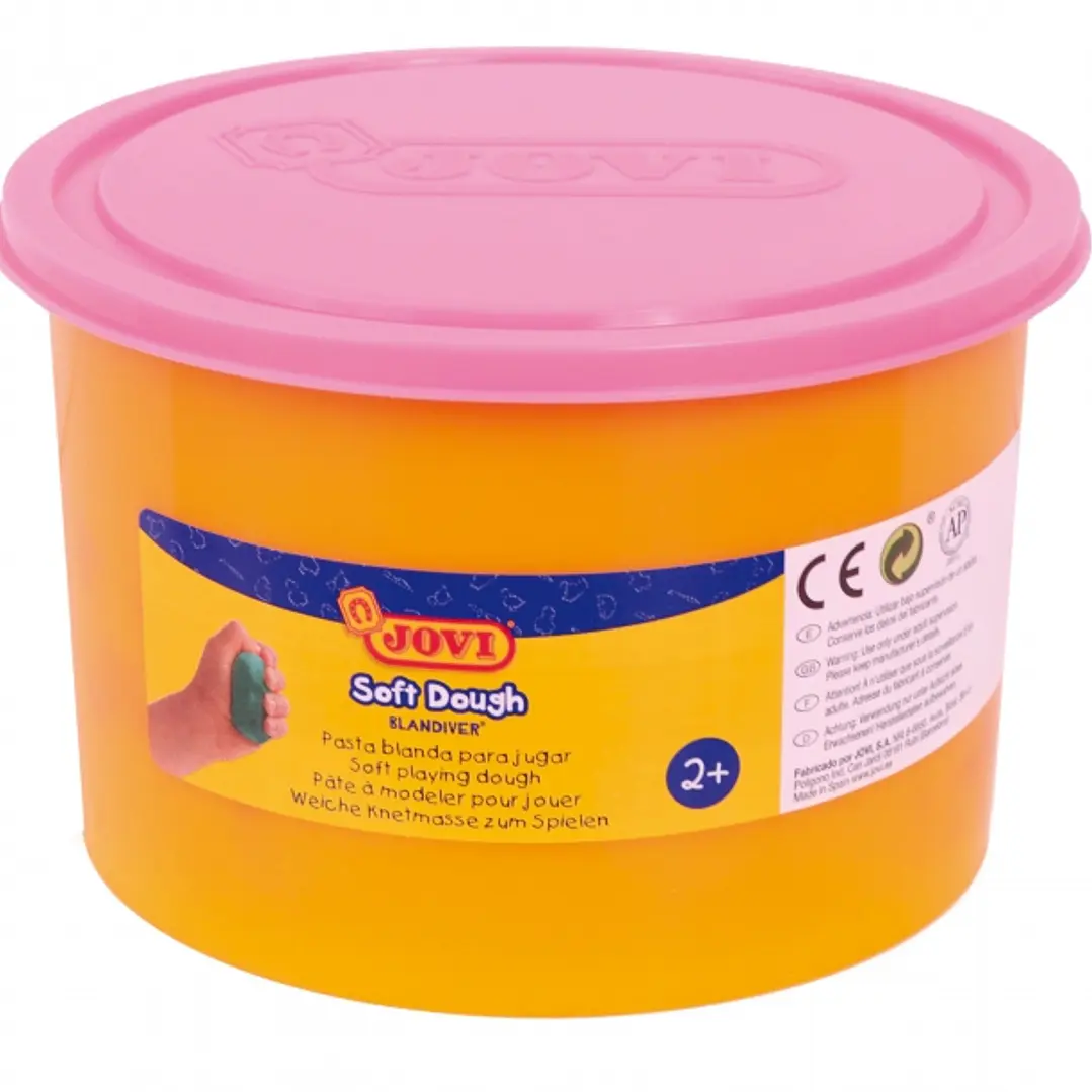 Jovi Soft Dough Blandiver Bote de Pasta de Modelaje 460gr - Blanda y Flexible - Facil de Amasar y Moldear - Ideal para Iniciacion al Modelaje - Color  1