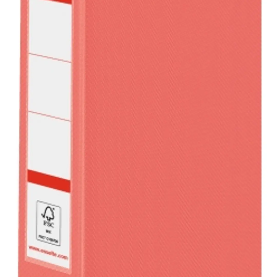 Esselte Colour'Breeze Carpeta de Anillas 25mm A4 - Lomo 42mm - Capacidad para 190 Hojas - Color Coral 1