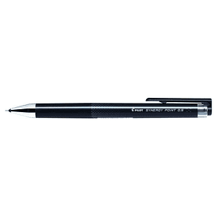 Pilot Boligrafo de Gel Synergy Point Retractil - Recargable - Punta Fina 0.5mm - Trazo 0.25mm - Color Negro