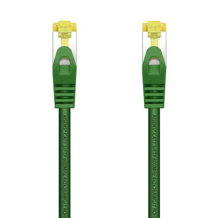 Aisens Cable de Red Latiguillo RJ45 LSZH Cat.7 600 MHz S/FTP PIMF AWG26 - 1.0M - Color Verde 1