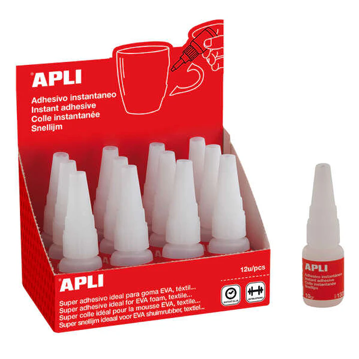 Apli Super Adhesivo Instantaneo 10g - Secado Rapido - Formula Resistente - Transparente 1