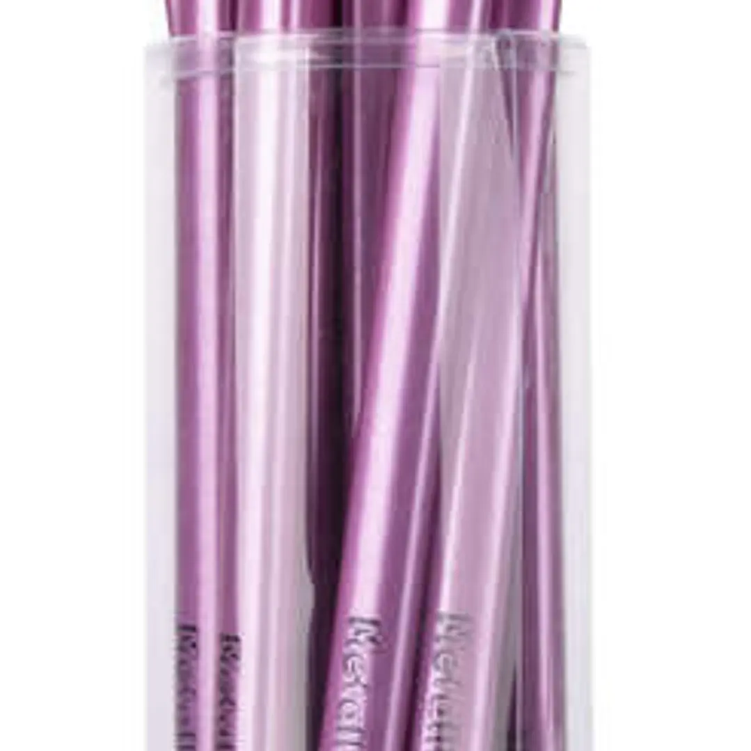 Apli Jumbo Metallic Lapiz Triangular de Color - 5mm de Grosor - Ideal para Mejor Sujecion - Mayor Cobertura en un Solo Trazo - Color Lila Metalizado 1