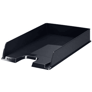 Esselte Europost Vivida Bandeja Portadocumentos - Formato Vertical - A4 - Espacio para Etiqueta Identificativa - Color Negro