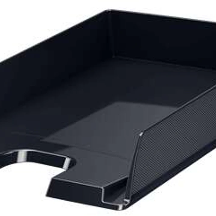 Esselte Europost Vivida Bandeja Portadocumentos - Formato Vertical - A4 - Espacio para Etiqueta Identificativa - Color Negro 1