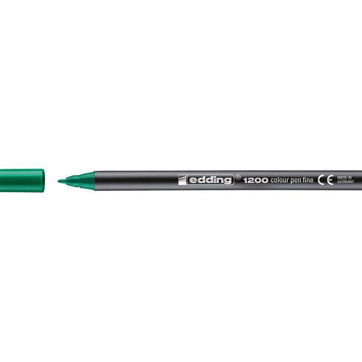 Edding 1200 Rotulador - Punta Redonda - Trazo entre 0.5  y 1 mm. - Tinta con Base de Agua - Color Verde 1