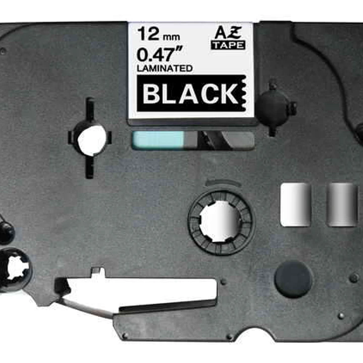 Brother TZe335 Cinta Laminada Generica de Etiquetas - Texto blanco sobre fondo negro - Ancho 12mm x 8 metros 1