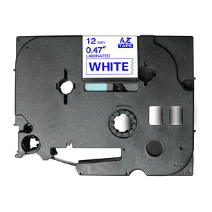 Brother TZe233 Cinta Laminada Generica de Etiquetas - Texto azul sobre fondo blanco - Ancho 12mm x 8 metros