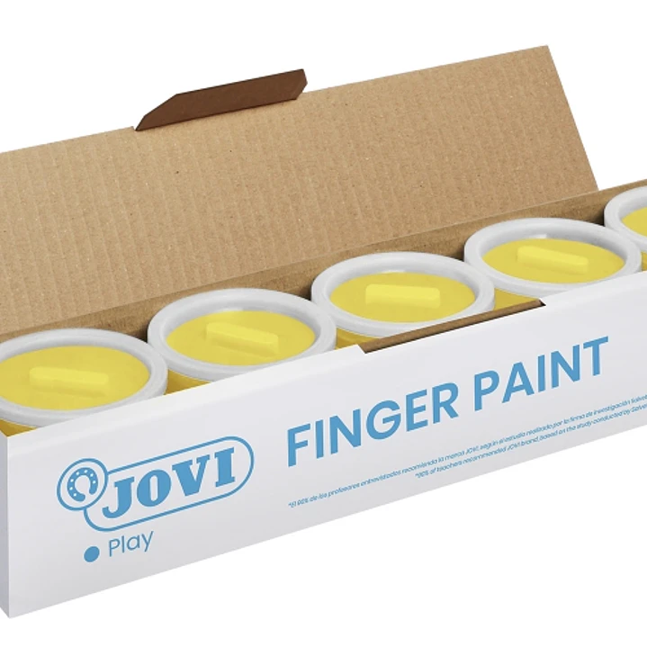 Jovi Bote de Pintura de Dedos - 125ml Pintura de Dedos - Colores Mezclables - Textura Gelatinosa - Lavable - sin Gluten Ni Alergenos - No Toxico - Est 1