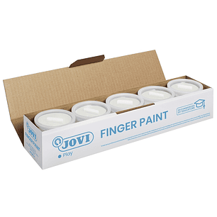 Jovi Bote de Pintura de Dedos - 125ml Pintura de Dedos - Colores Mezclables - Textura Gelatinosa - Lavable - sin Gluten Ni Alergenos - No Toxico - Est