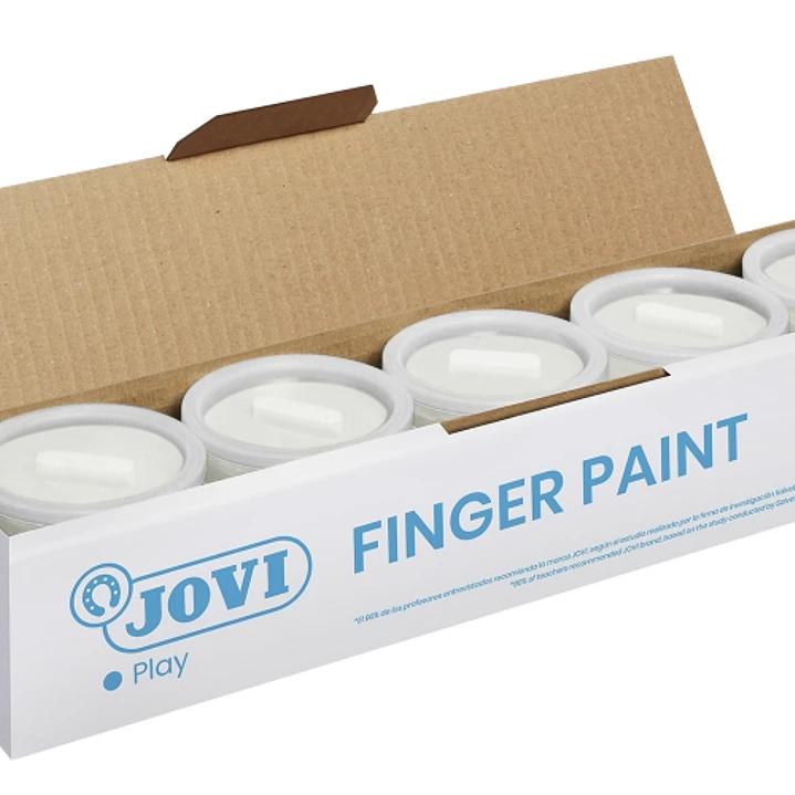 Jovi Bote de Pintura de Dedos - 125ml Pintura de Dedos - Colores Mezclables - Textura Gelatinosa - Lavable - sin Gluten Ni Alergenos - No Toxico - Est 1
