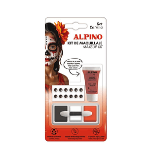Alpino Set de Maquillaje Catrina - Se Lava con Agua y Jabon - Testado Dermatologicamente - Colores Surtidos