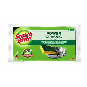Scotch-Brite Basic Pack de 3 Estropajos Laminado con Esponja - Color Verde