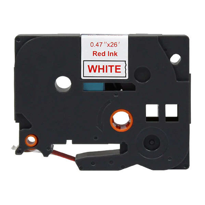 Brother TZe232 Cinta Laminada Generica de Etiquetas - Texto rojo sobre fondo blanco - Ancho 12mm x 8 metros 1