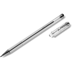 Pentel SuperB Boligrafo de Bola - Punta Fina 0.7mm - Trazo 0.35mm - Tinta con Base de Aceite - Color Negro