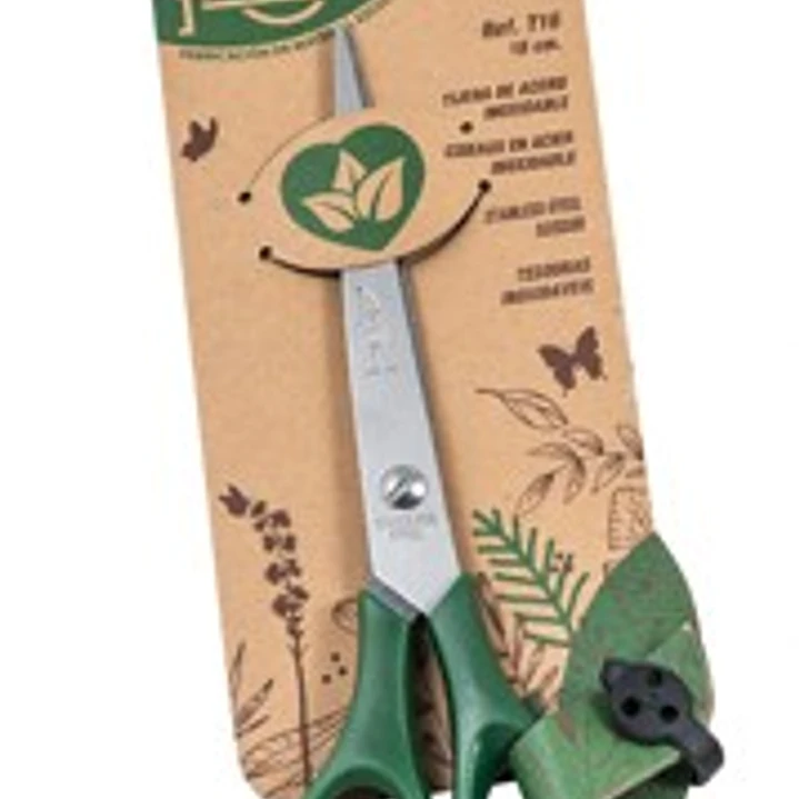 Faibo Tijeras de Oficina 16cm - Acero Inoxidable - Punta Roma - Color Verde Oscuro 1