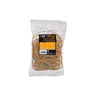 Ingraf Bolsa de 100gr de Gomas Elasticas 180mm - Alta Calidad - 70% Caucho - Gran Resistencia y Elasticidad - Color Marron