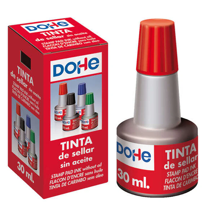 Dohe Tinta para Tampones y Sellos 30ml - Color Rojo 1