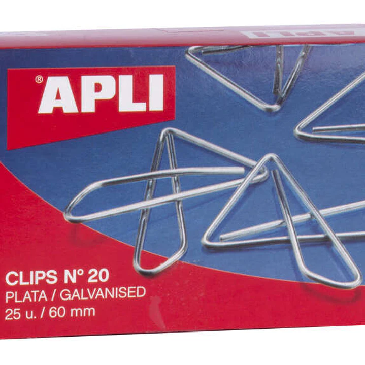 Apli Clips Mariposa Alambre Nº 20 (60mm) Acabado Galvanizado/Plata - Brilloso - 25 Unidades por Caja 1