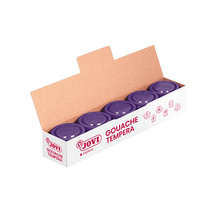 Jovi Bote de Tempera Escolar 35ml - Aplicacion en Multiples Superficies - Uso con Pincel, Rodillo o Espatula - Colores Mezclables - Color Violeta