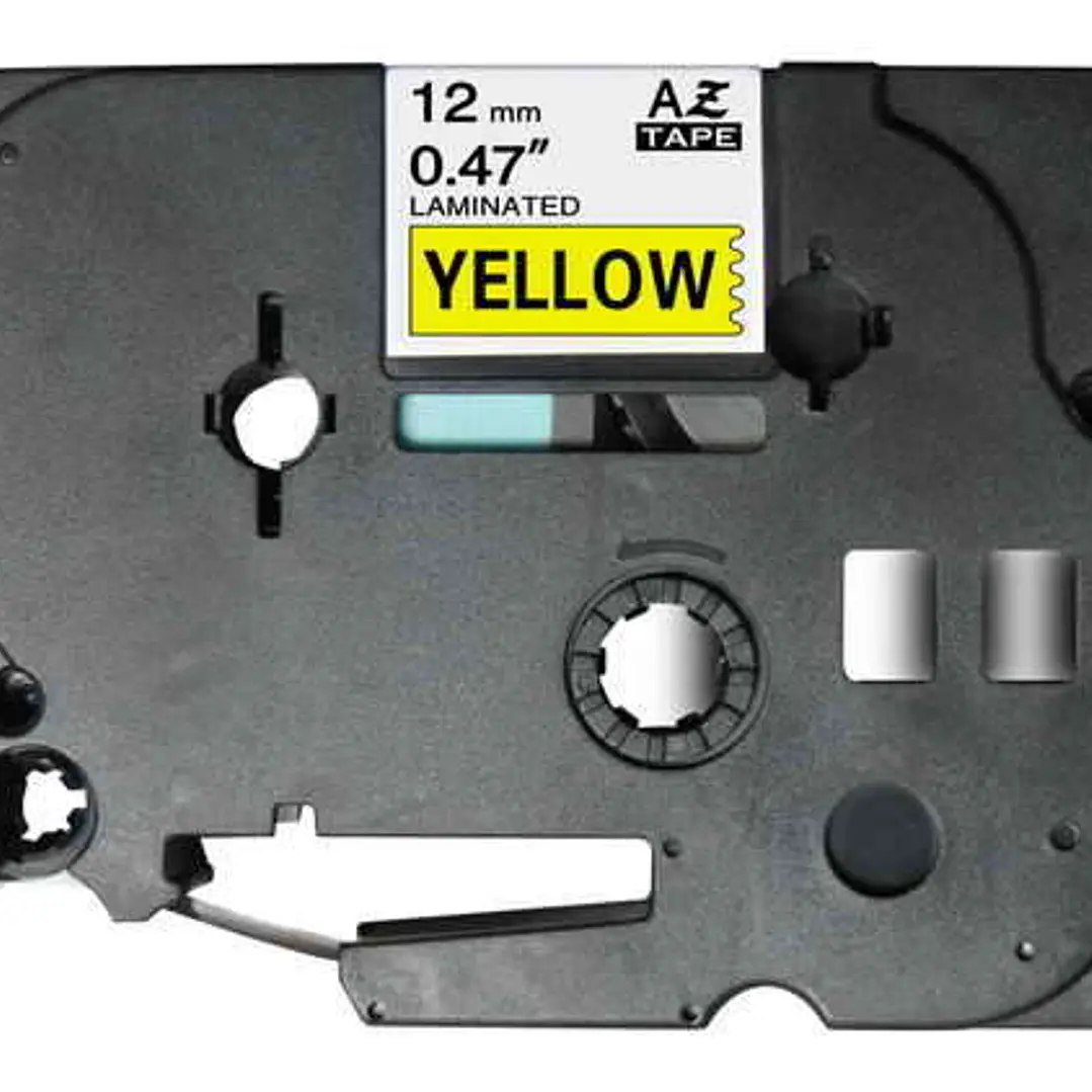 Brother TZe631 Cinta Laminada Generica de Etiquetas - Texto negro sobre fondo amarillo - Ancho 12mm x 8 metros 1