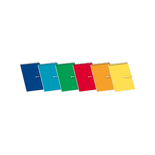 Enri Bloc Espiral 80 Hojas Cuadricula 4x4mm - Tamaño 12º - Ideal para Apuntes - Tapa Blanda en Colores Surtidos