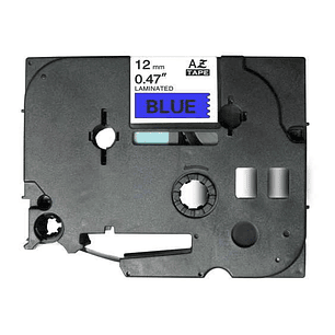Brother TZe531 Cinta Laminada Generica de Etiquetas - Texto negro sobre fondo azul - Ancho 12mm x 8 metros