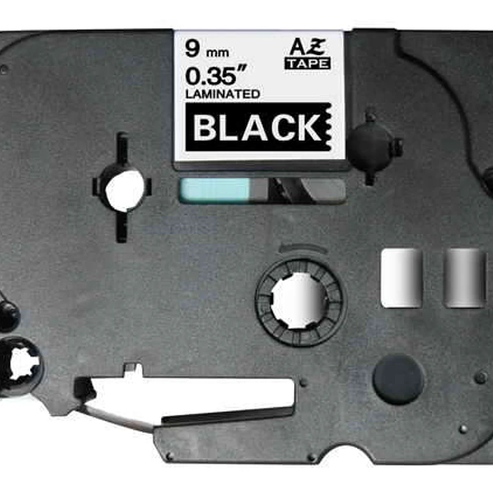 Brother TZe325 Cinta Laminada Generica de Etiquetas - Texto blanco sobre fondo negro - Ancho 9mm x 8 metros 1