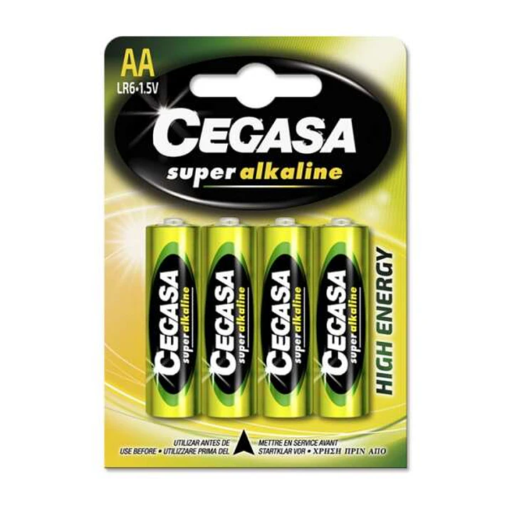Cegasa Super Alkaline Pack de 4 Pilas LR6 AA -  Alto Rendimiento - Fiabilidad - Tecnologia Avanzada 1
