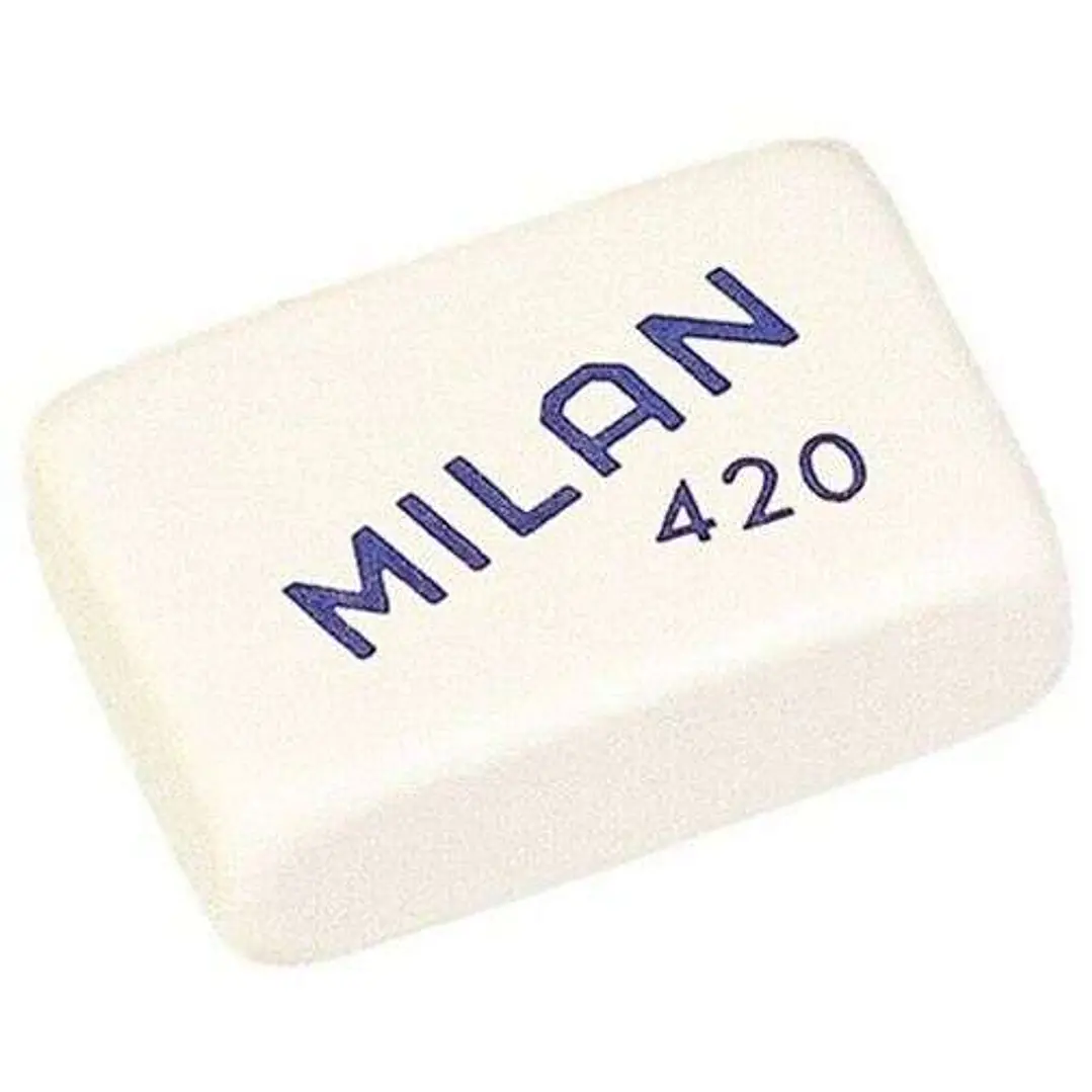 Milan 420 Goma de Borrar Rectangular - Miga de Pan - Suave Caucho Sintetico - Colores Surtidos 1