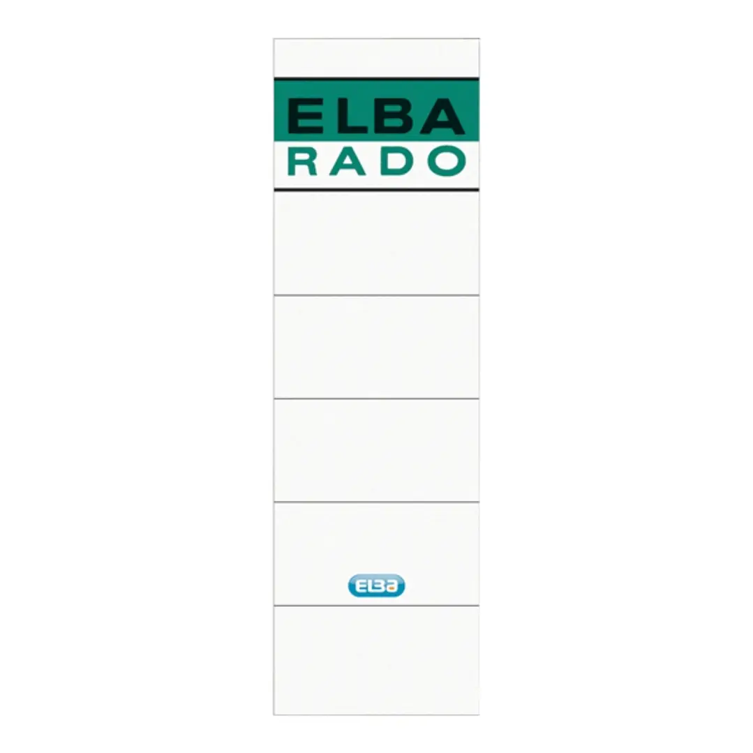 Elba Etiquetas Adhesivas L80mm - Facil de Pegar - Tamaño L80mm - Ideal para Organizar y Etiquetar - Color Blanco 1