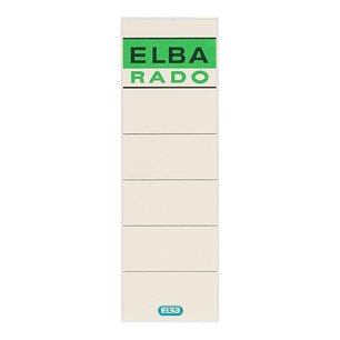 Elba Pack de 100 Unidades Etiquetas Adhesivas L80mm - Facil de Pegar - Medida de 80mm - Color Beige