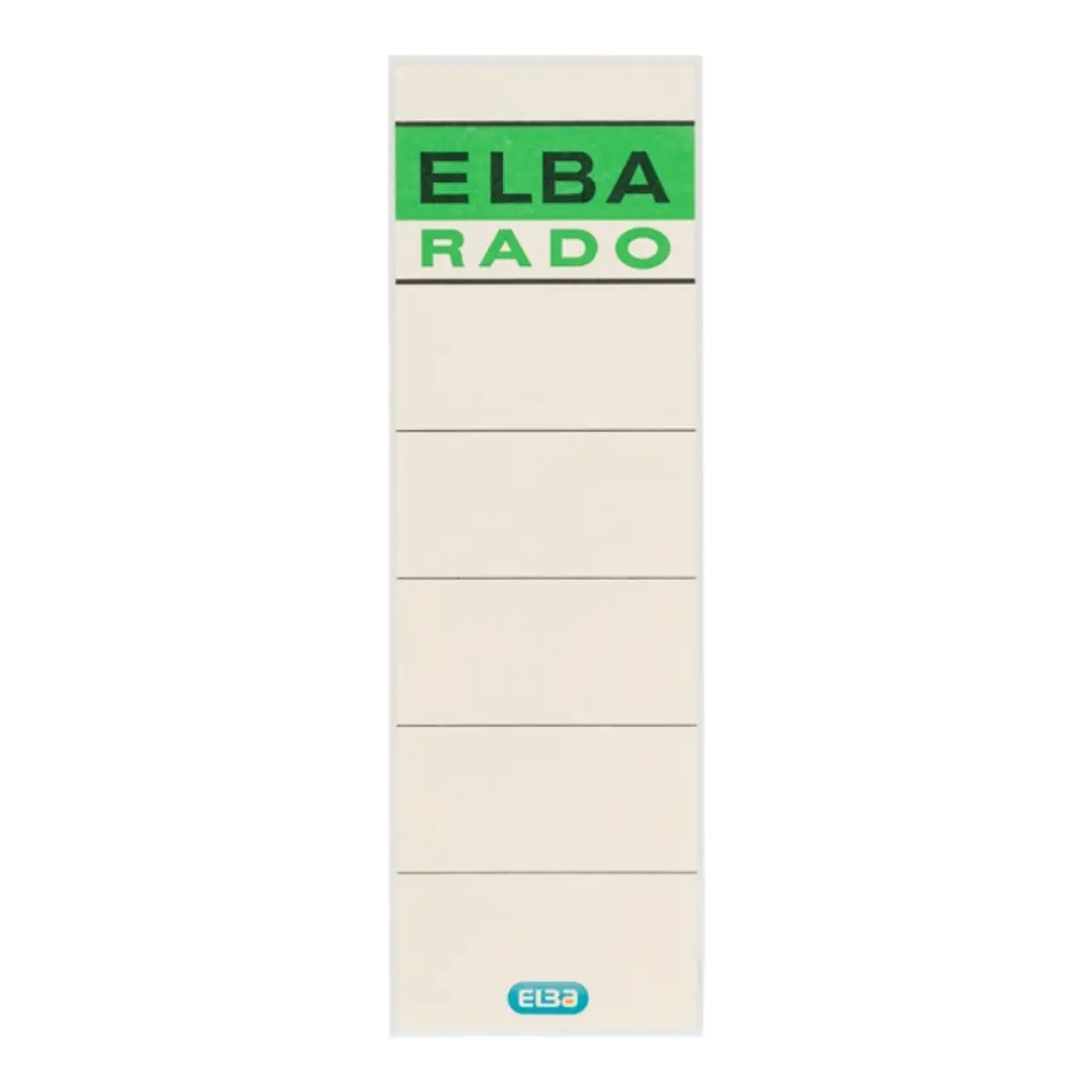 Elba Pack de 100 Unidades Etiquetas Adhesivas L80mm - Facil de Pegar - Medida de 80mm - Color Beige 1