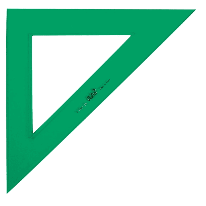 Safta Escuadra de 30cm - Metacrilato - sin Biselado - sin Graduacion - Color Verde 1