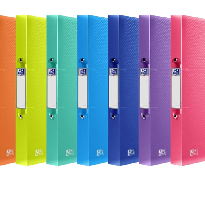 Oxford Urban A4 Carpeta de Anillas - Tapa de Plastico Translucido - Lomo de 40mm - 2 Anillas de 30mm - Colores Surtidos 1
