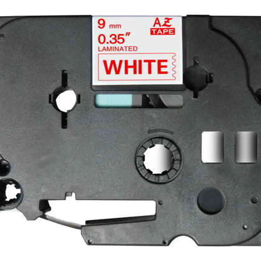 Brother TZe222 Cinta Laminada Generica de Etiquetas - Texto rojo sobre fondo blanco - Ancho 9mm x 8 metros 1