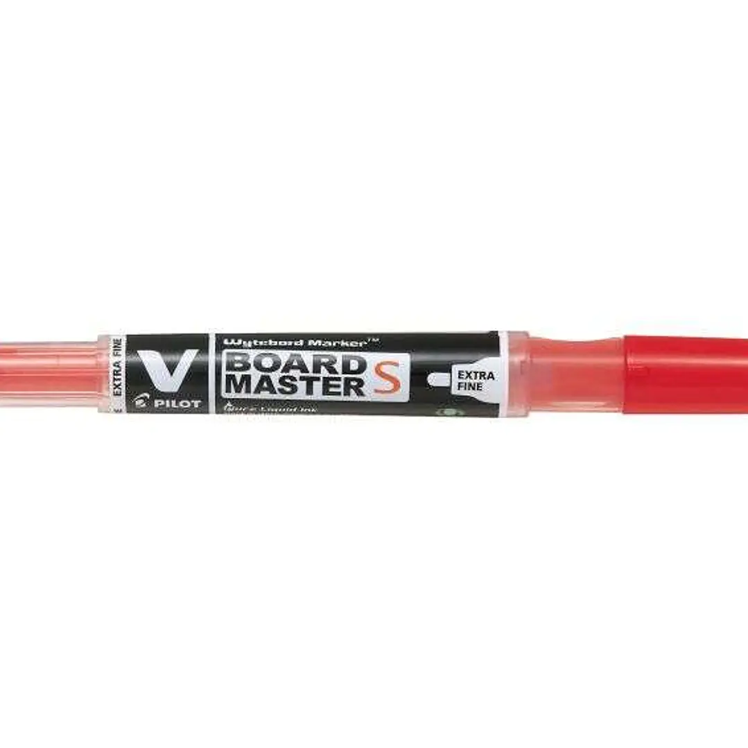 Pilot V-Board Master S Begreen Rotulador para Pizarra Blanca - Punta Redonda 3.5mm - Trazo 1.3mm - 80% Plastico Reciclado - Recargable - Color Rojo 1