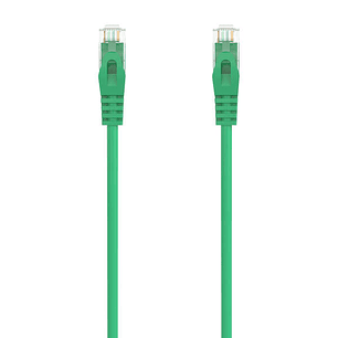 Aisens Cable de Red Latiguillo RJ45 LSZH Cat.6A 500 MHZ UTP AWG24 - 0.3m - Libre de Halogenos - 10 Gigabit/s - Color Verde