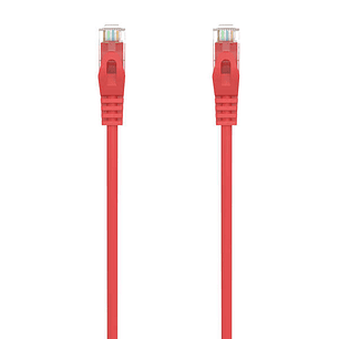 Aisens Cable de Red Latiguillo RJ45 LSZH Cat.6A 500 MHZ UTP AWG24 - 0.3m - Libre de Halogenos - 10 Gigabit/s - Color Rojo