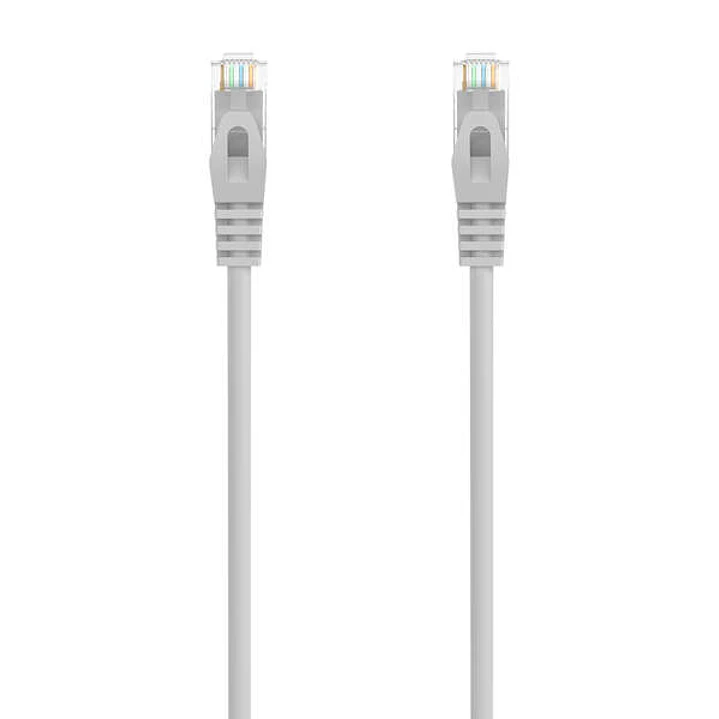 Aisens Cable de Red Latiguillo RJ45 LSZH Cat.6A 500 MHZ UTP AWG24 - 0.3m - Libre de Halogenos - 10 Gigabit/s - Color Gris 1