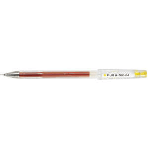 Pilot Boligrafo de Gel G-Tec C4 - Extra Fino - Recargable - Punta de Bola 0.4mm - Trazo 0.2mm - Color Amarillo