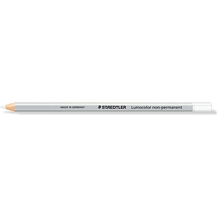 Staedtler Lumocolor 108 Lapiz de Color Hexagonal - Especial para Superfiices Lisas - Marcado Opaco - Color Blanco