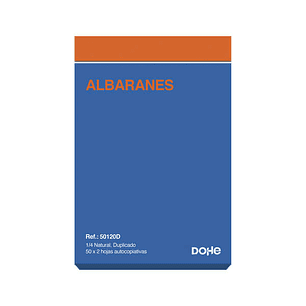 Dohe Talonarios Preimpresos a Dos Tintas en Papel Autocopiativo - 100 Hojas - Cuarto Natural - Duplicado