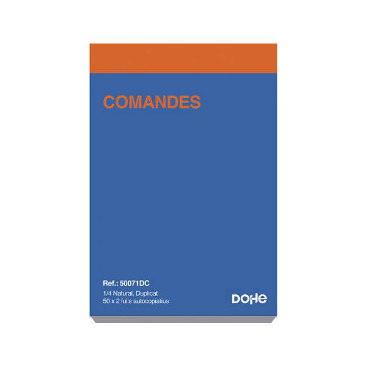 Dohe Talonarios Preimpresos a Dos Tintas en Papel Autocopiativo - 100 Hojas - Cuarto Natural - Duplicado 1