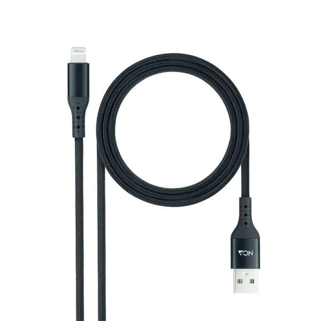 Nanocable Cable Lightning A USB A/M - Mallado - 1m - Color Negro 1