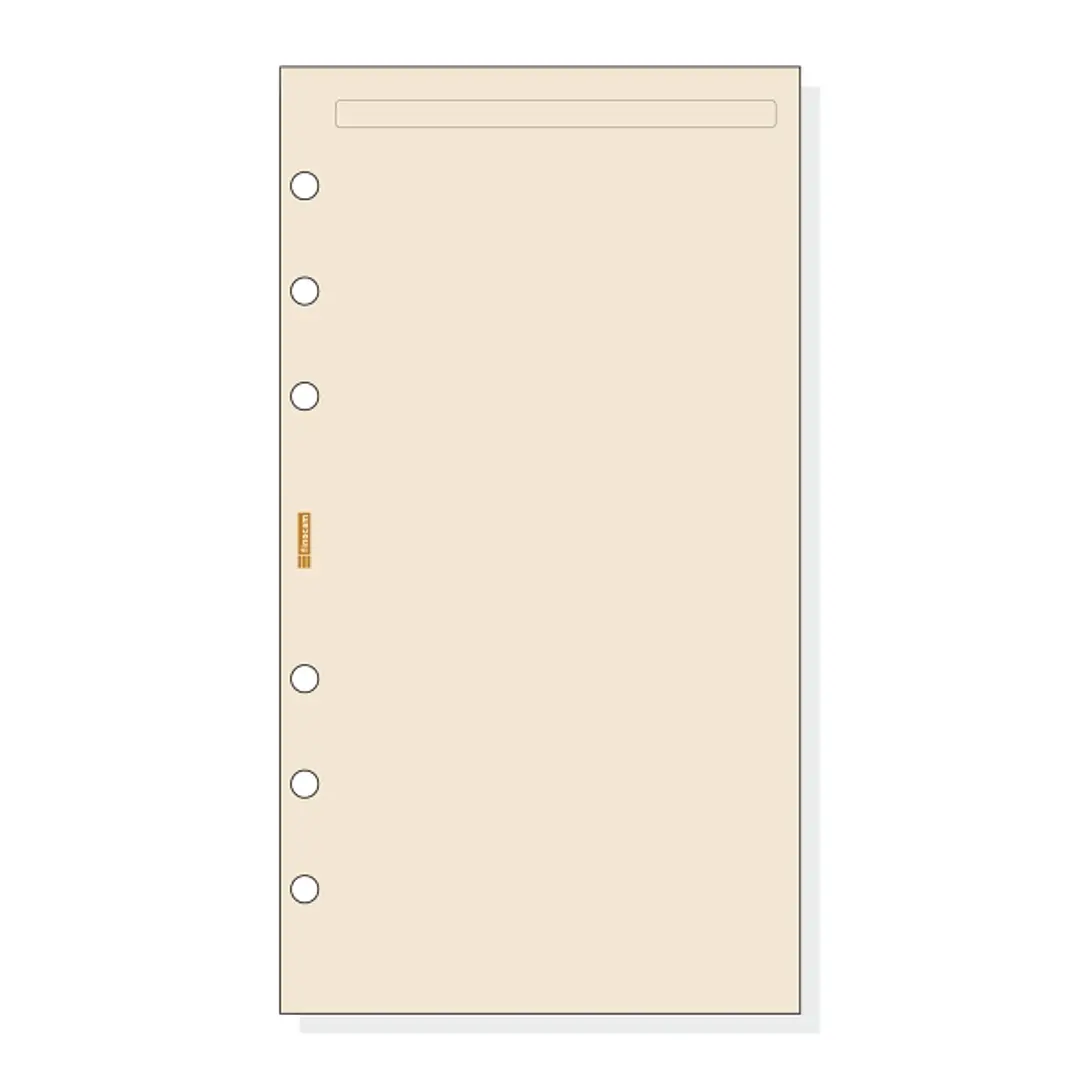 Finocam C943 Notas de Recambio para Agendas Classic - Liso - Formato 609 - 94x171x5mm - Color Crema 1