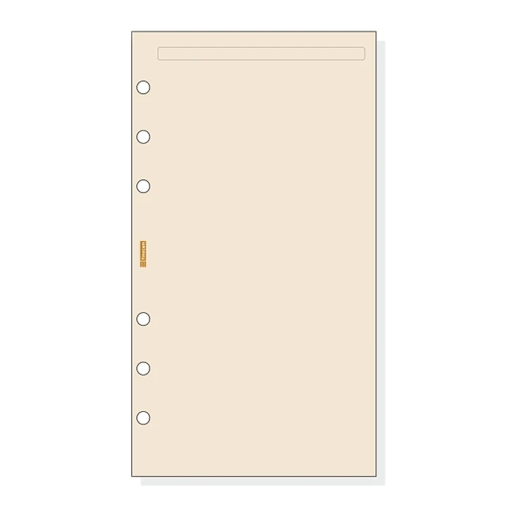 Finocam C943 Notas de Recambio para Agendas Classic - Liso - Formato 609 - 94x171x5mm - Color Crema 1