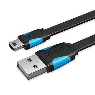 Vention Cable USB 2.0 Macho a Mini USB Macho - 2m - Plano - Color Negro